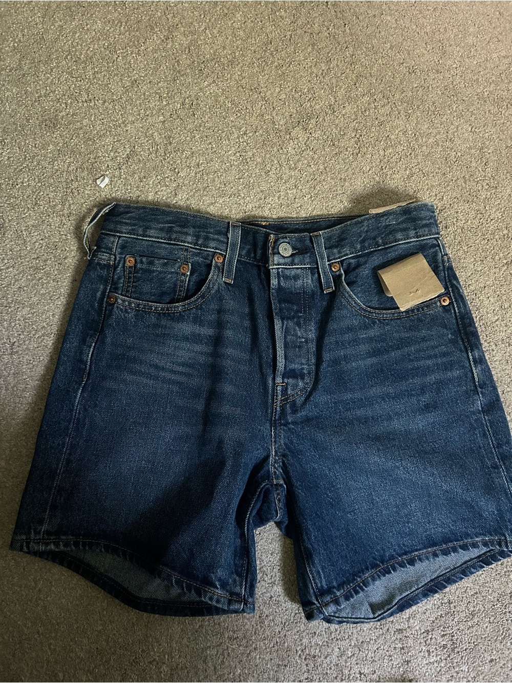 Women’s Levi’s 501 Original High-Rise Mid-Thigh Jean Short Size: 28